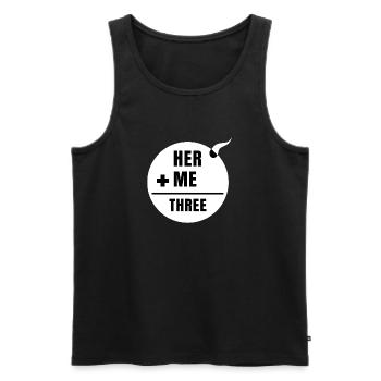Papa Baby Parents Statement Pregnant Family Happiness - Men's Premium Organic Tank Top - black - Front - Michal (187cm)
