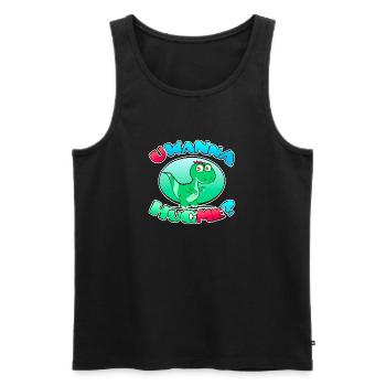 🦖 U WANNA HUG ME Dinosaures - Débardeur bio Premium Homme - noir - Devant - AI Model Male 178 light (178cm)