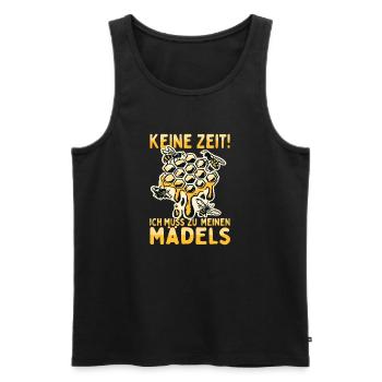 Bienen Keine Zeit Ich Muss Zu Meinen Mädels Imker - Männer Premium Bio Tank Top - Schwarz - Vorne - Michal (187cm)