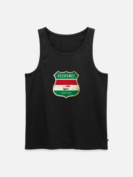 Kecskemét Ungarn Wappen Flaggen Design - Männer Premium Bio Tank Top - Schwarz