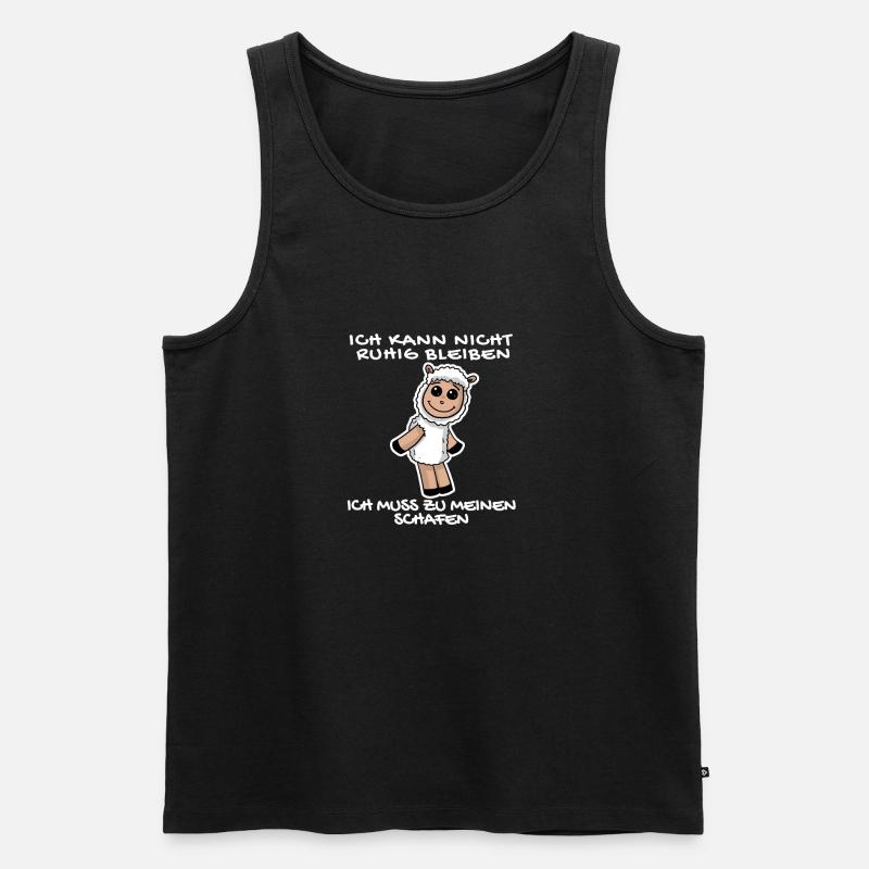 Schaf Schafe Spruch Sprüche - Männer Premium Bio Tank Top - Schwarz