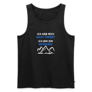 Berggipfel Wanderwege Statement Wandern Wanderer - Männer Premium Bio Tank Top - Schwarz - Vorne - AI Model Male 178 light (178cm)