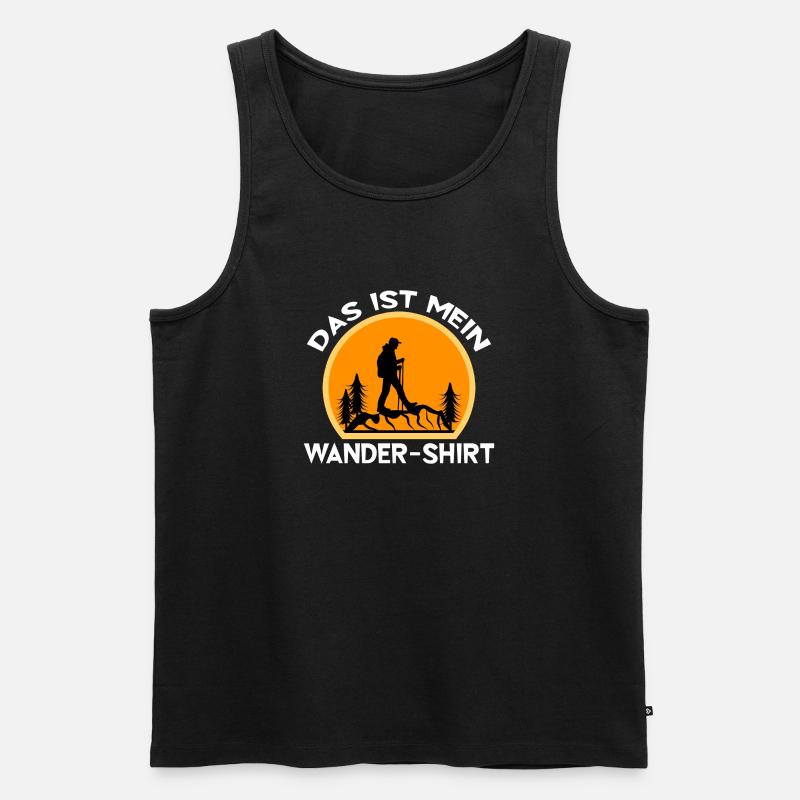 Klettern Wandern Wanderer Bergwandern Statement - Männer Premium Bio Tank Top - Schwarz