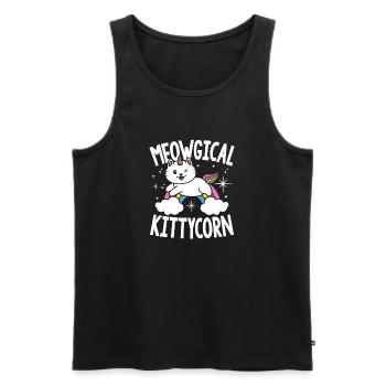 Meowgical kittycorn - Männer Premium Bio Tank Top - Schwarz - Vorne - Michal (187cm)