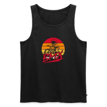 Bmx Rider Vintage Retro Hobby Sport Bike Chemise - Débardeur bio Premium Homme - noir - Devant - Michal (187cm)