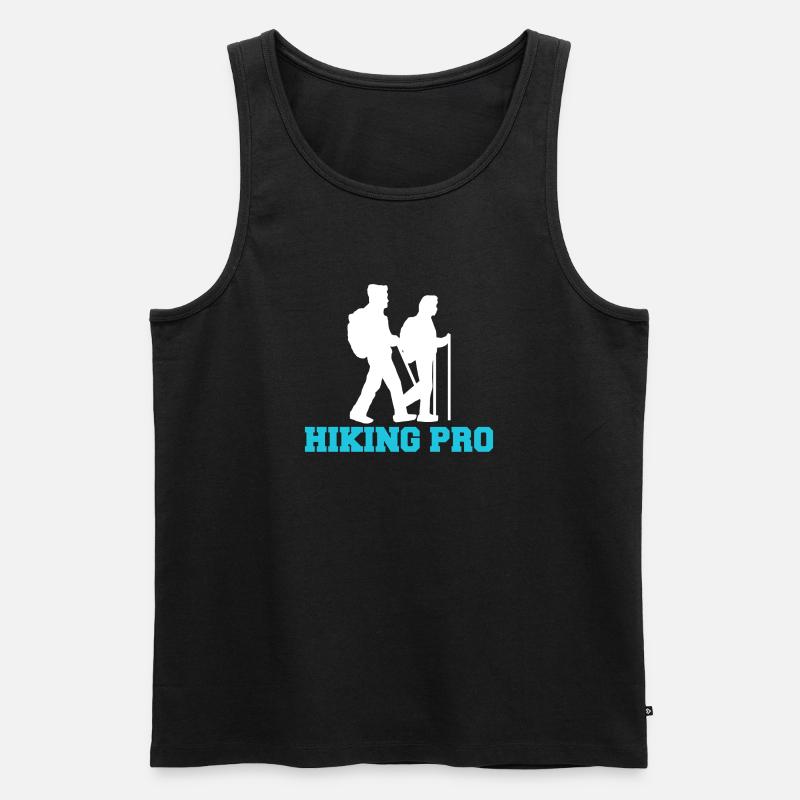 Wanderer Bergwanderung Wandern Wanderung Statement - Männer Premium Bio Tank Top - Schwarz