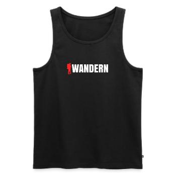 Wandern Spruch Wanderer Bergwandern Wanderwege - Männer Premium Bio Tank Top - Schwarz - Vorne - Michal (187cm)