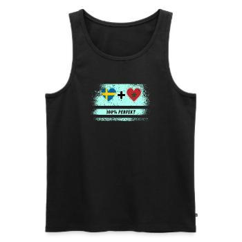 Marokko und Schweden 100% perfekt / Geschenk - Männer Premium Bio Tank Top - Schwarz - Vorne - AI Model Male 178 light (178cm)