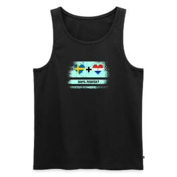 Paraguay et Suède 100% Parfait / Cadeau - Débardeur bio Premium Homme - noir - Devant - AI Model Male 178 light (178cm)
