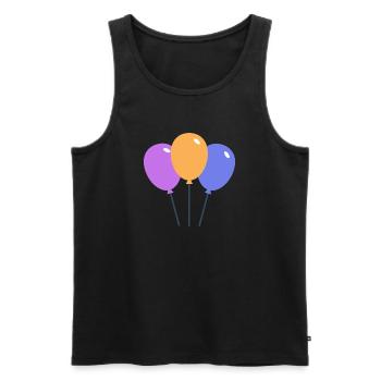 Ballons colorés - Débardeur bio Premium Homme - noir - Devant - Michal (187cm)