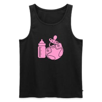Pink Girl Baby Supplies: - Débardeur bio Premium Homme - noir - Devant - AI Model Male 178 light (178cm)