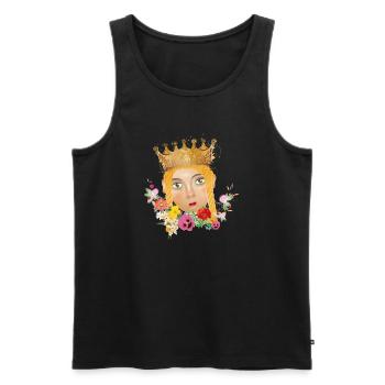The Beautiful Princess as Puppets Theater Portrait - Men's Premium Organic Tank Top - black - Front - AI Model Male 178 light (178cm)