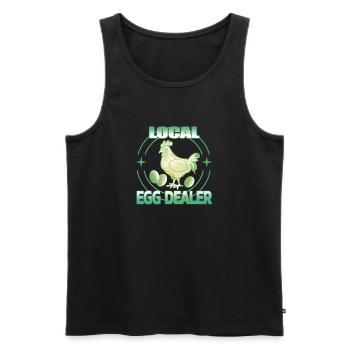 Local egg dealer - Männer Premium Bio Tank Top - Schwarz - Vorne - AI Model Male 178 light (178cm)