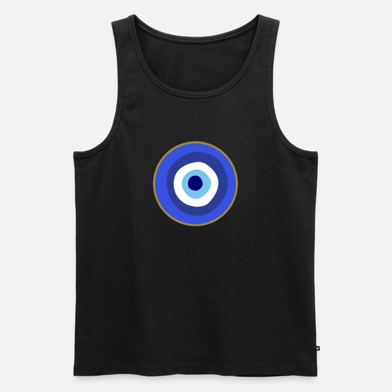 Böser Blick - Männer Premium Bio Tank Top - Schwarz