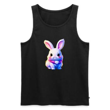 niedlicher Osterhase - süßes Kaninchen - Männer Premium Bio Tank Top - Schwarz - Vorne - AI Model Male 178 light (178cm)