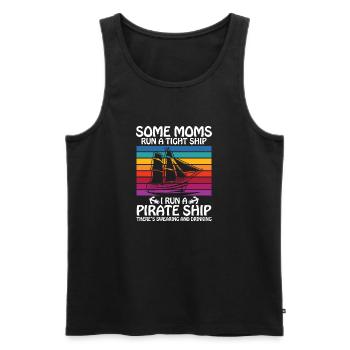 Some moms run a tight ships I run a pirate ship - Männer Premium Bio Tank Top - Schwarz - Vorne - Michal (187cm)