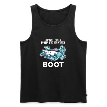 Boote Motorboot - Männer Premium Bio Tank Top - Schwarz - Vorne - Michal (187cm)