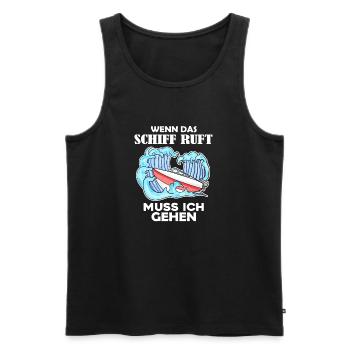 Boote Motorboot Kapitän Boot Seefahrt Geschenk - Männer Premium Bio Tank Top - Schwarz - Vorne - Michal (187cm)