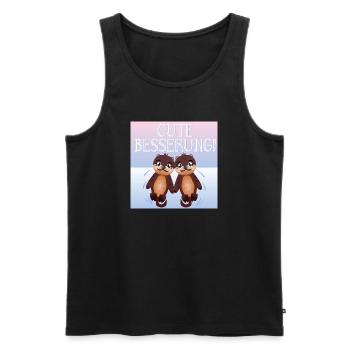 Gute Besserung - SEEOTTER - PAARE - Männer Premium Bio Tank Top - Schwarz - Vorne - Michal (187cm)