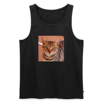 Katze Kätzchen Poster quadratisch Katzenposter - Männer Premium Bio Tank Top - Schwarz - Vorne - AI Model Male 178 light (178cm)