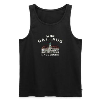 Magdeburg Altes Rathaus, Sachsen-Anhalt - Männer Premium Bio Tank Top - Schwarz - Vorne - Michal (187cm)