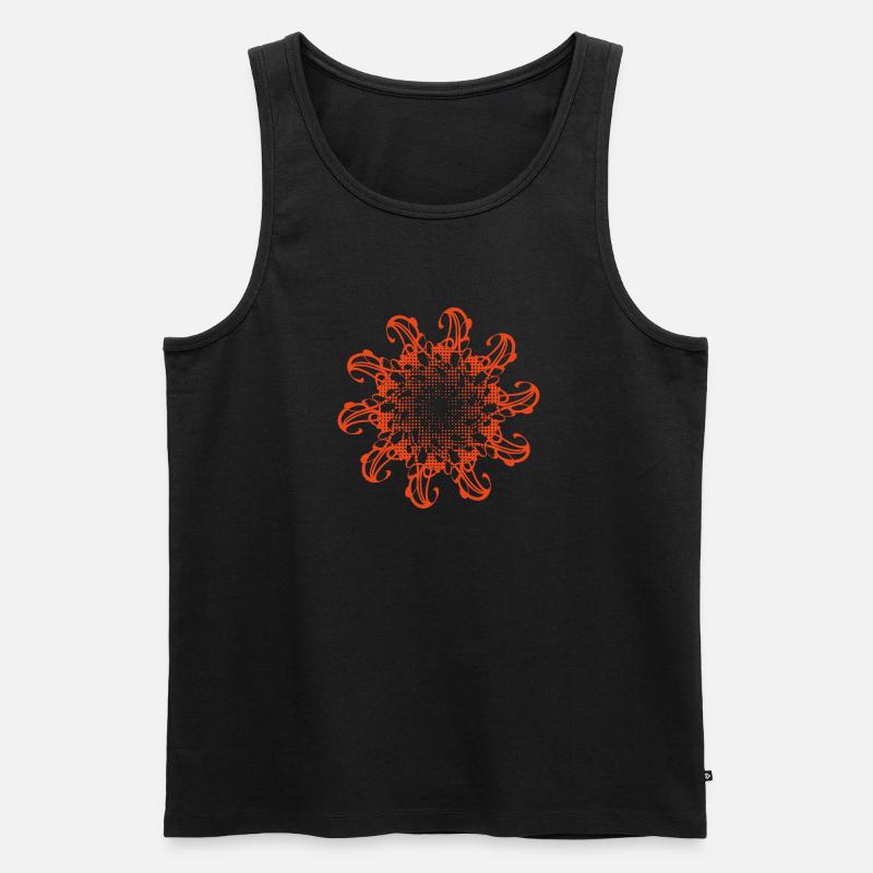 Random patterns rotated and dotted - Men's Premium Organic Tank Top - black