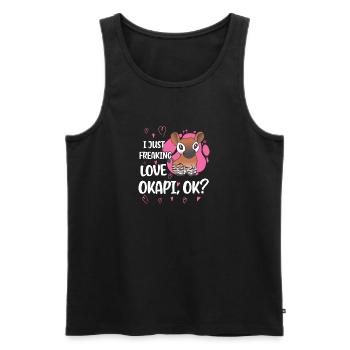 I love okapi - Men's Premium Organic Tank Top - black - Front - Michal (187cm)