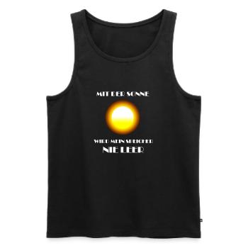 Solarenergie Sonne Energie Photovoltaik Solarstrom - Männer Premium Bio Tank Top - Schwarz - Vorne - Michal (187cm)