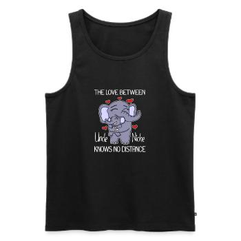 Onkel und Nichte Liebe Elefant Geschenk - Männer Premium Bio Tank Top - Schwarz - Vorne - Michal (187cm)