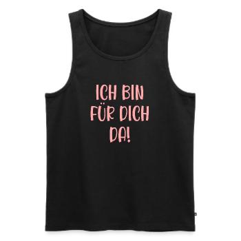 Ich bin für Dich da - Vertrauen Sprüche - Männer Premium Bio Tank Top - Schwarz - Vorne - Michal (187cm)