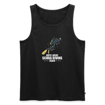 Scuba Diving Dive Design - Men's Premium Organic Tank Top - black - Front - AI Model Male 178 light (178cm)