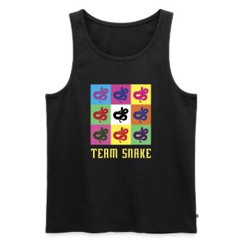 Team Snake - Débardeur bio Premium Homme - noir - Devant - Michal (187cm)