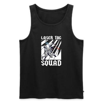 Laser Tag Squad - Débardeur bio Premium Homme - noir - Devant - Michal (187cm)