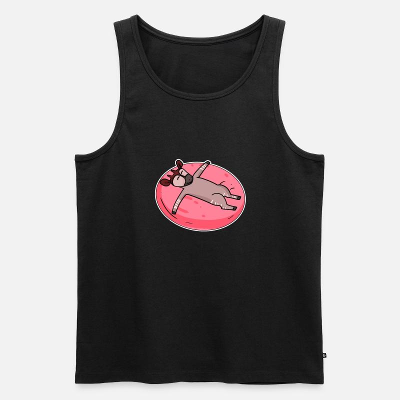 Schlafendes Okapi Waldgiraffe - Männer Premium Bio Tank Top - Schwarz