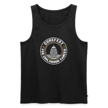 Capitol Crest Kinderkrebs Hoffnung - Männer Premium Bio Tank Top - Schwarz - Vorne - AI Model Male 178 light (178cm)