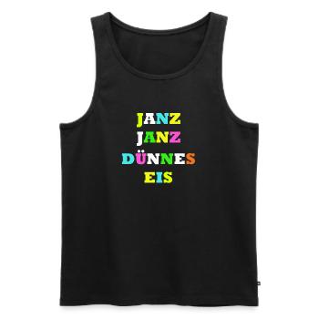 GANZ GANZ DÜNNES EIS AUF DEM DU DICH BEWEGST - Männer Premium Bio Tank Top - Schwarz - Vorne - AI Model Male 178 light (178cm)