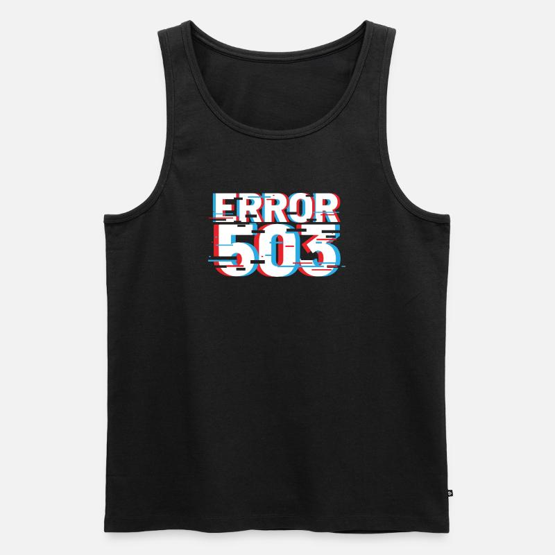 Error 503 Glitch - Men's Premium Organic Tank Top - black