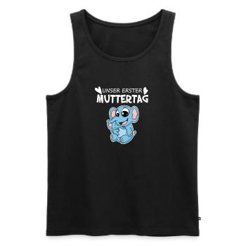 Muttertag - erster Muttertag Geschenk - Männer Premium Bio Tank Top - Schwarz - Vorne - Michal (187cm)