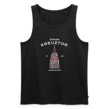 Ingolstadt, historisches Kreuztor, Bayern - Männer Premium Bio Tank Top - Schwarz - Vorne - Michal (187cm)