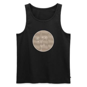 Zierblume - Männer Premium Bio Tank Top - Schwarz - Vorne - AI Model Male 178 light (178cm)