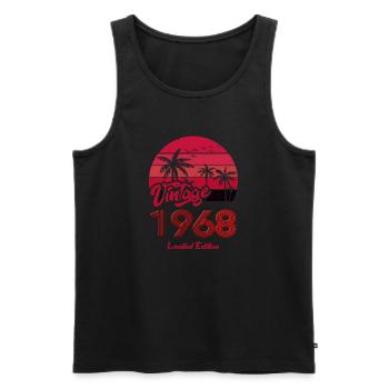 Vintage Year 1968 Limited Edition Red - Men's Premium Organic Tank Top - black - Front - AI Model Male 178 light (178cm)