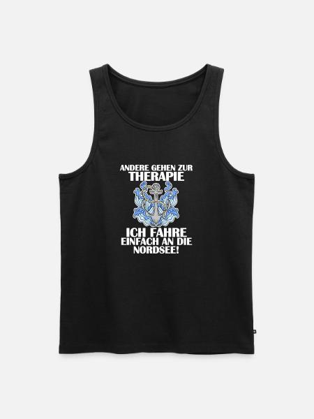 Nordsee - Männer Premium Bio Tank Top - Schwarz