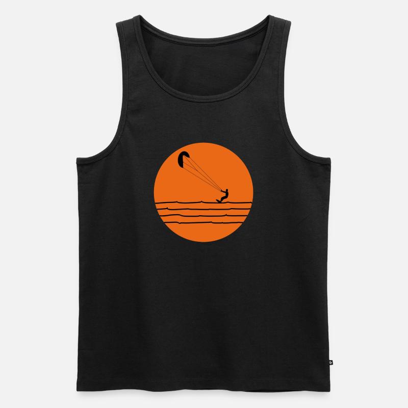 Kitesurfing - Men's Premium Organic Tank Top - black