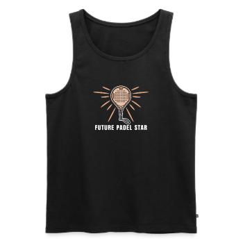 Padel Player Racket Sport Padel Game Statement - Men's Premium Organic Tank Top - black - Front - Michal (187cm)