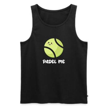 Sportart Padel Spieler Bälle Statement Padelspiel - Männer Premium Bio Tank Top - Schwarz - Vorne - Michal (187cm)