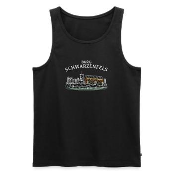 Burg Schwarzenfels, Sinntal, Spessart, Hessen - Männer Premium Bio Tank Top - Schwarz - Vorne - AI Model Male 178 light (178cm)