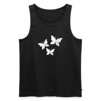butterfly; Butterfly - Men's Premium Organic Tank Top - black - Front - AI Model Male 178 light (178cm)
