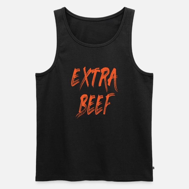 Das Extra Rindfleisch - Männer Premium Bio Tank Top - Schwarz