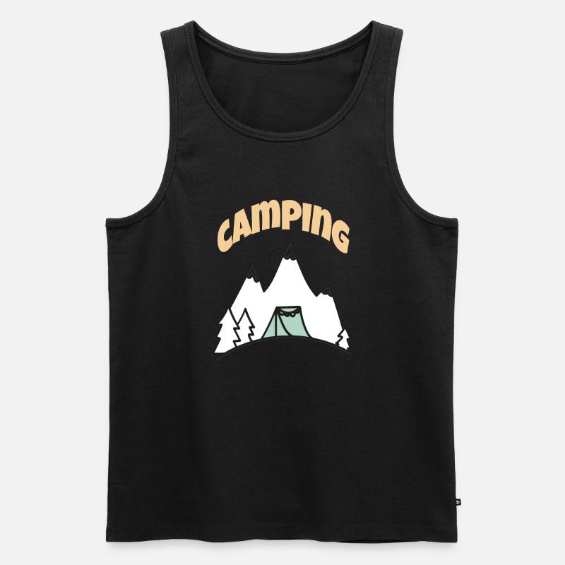 Leben auf dem Campingplatz - Männer Premium Bio Tank Top - Schwarz