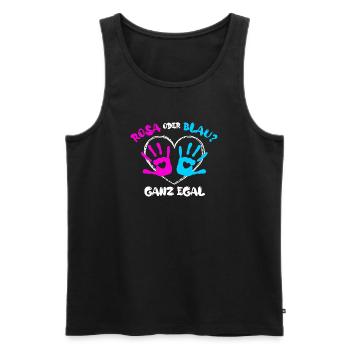Elternteil Schwanger Statement Herz Familienglück - Männer Premium Bio Tank Top - Schwarz - Vorne - Michal (187cm)